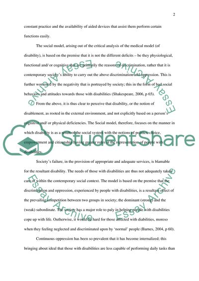 Disability: Policies and Current Legislation