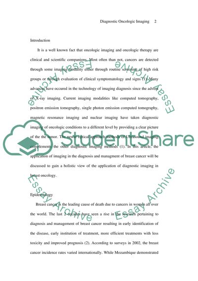 Diagnostic Oncologic Imaging