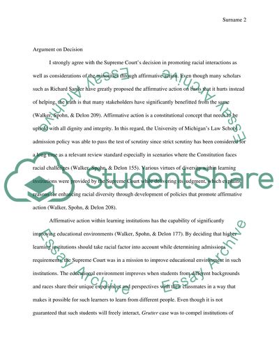 Supreme Courts Judgment in Grutter v Bollinger Case