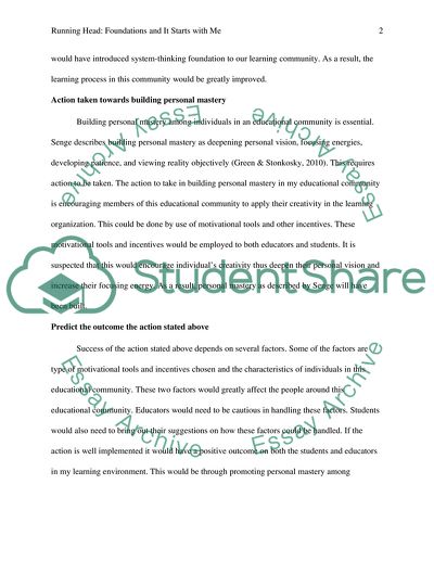 Foundations and It Starts with Me