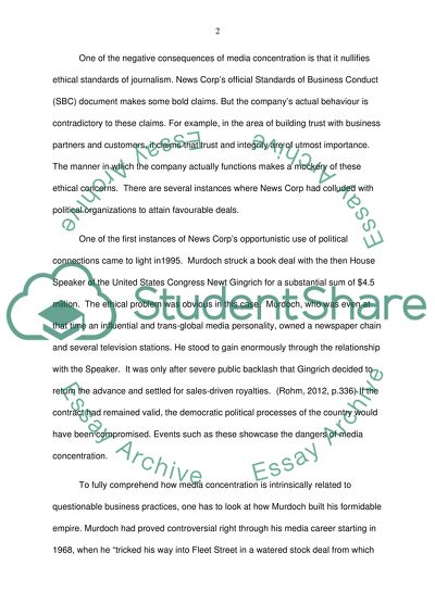 Explain the growth in the concentration of media ownership around the world