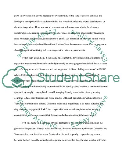 Non-Traditional Threat to the Country