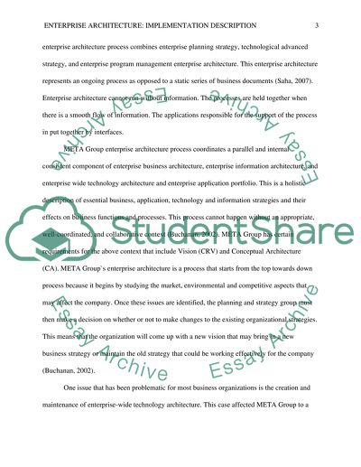 Enterprise Architecture: Implementation Description