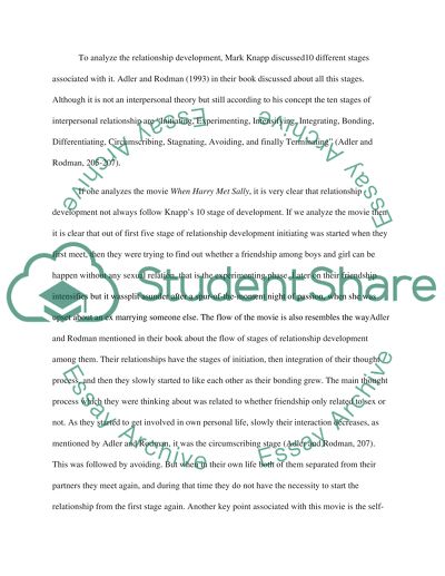 When Harry Met Sally and Mark Knapps 10 Stages of Relational Development