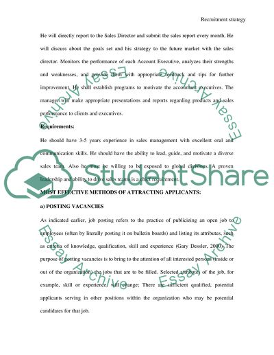 Recruitment and Selection Strategy