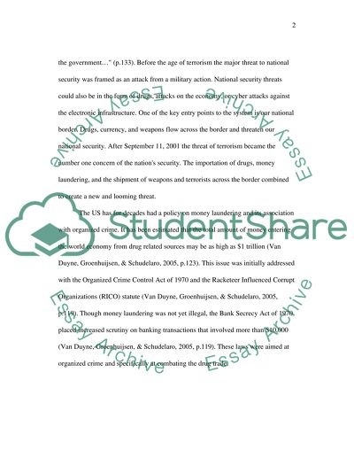 Money Laundering and Smuggling: Border Control and National Security