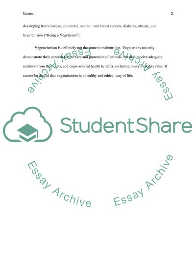 The Benefits of Vegetarianism