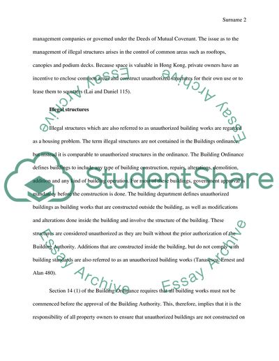 Illegal Structures in Hong Kong