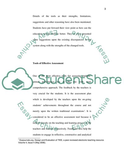 Effective and Ineffective Evaluation Tool
