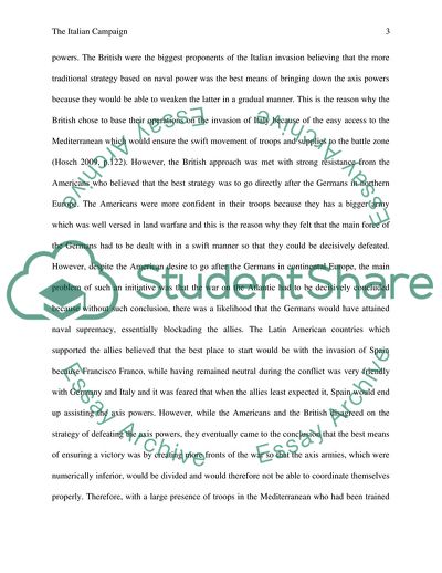 The Italian Campaign