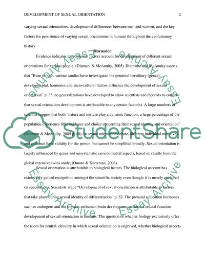 Development of Sexual Orientation