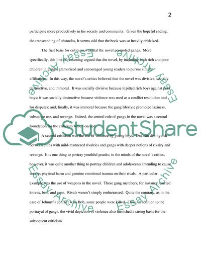 The Rationale for Banning The Outsiders