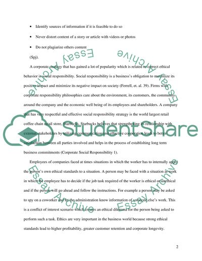 Business Paper- Ethics