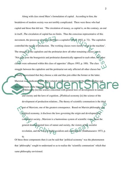 How would the working class transform society according to Marx