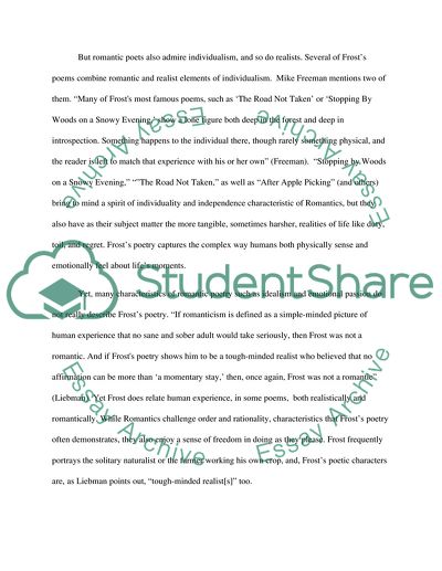 Robert Frost and Romanticism