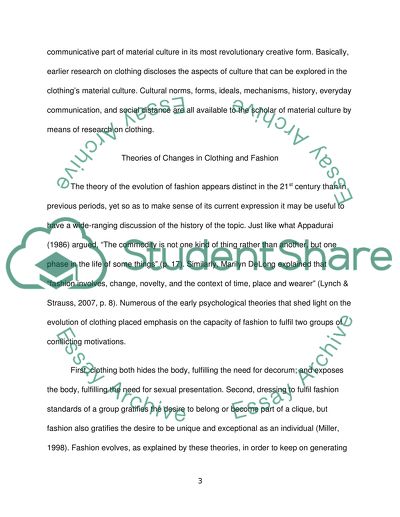 Fashion as Material Cultur