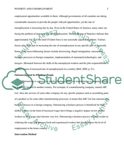 Poverty and Unemployment