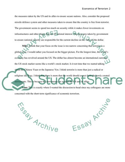 The Economics of Terrorism