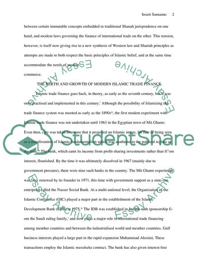 Islamic Trade Finance