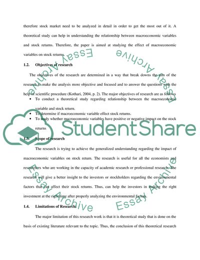 Effects of Macroeconomic Variables on Stock Returns