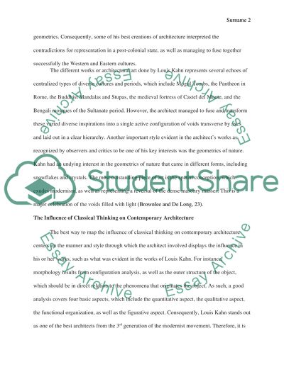 Louis Kahns Approaches to Architectural Form and Materiality