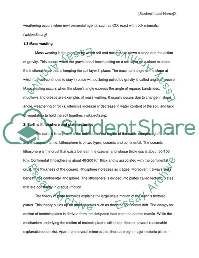 Erosion, weathering, mass wasting. Earths Interior Geologic Time Scale