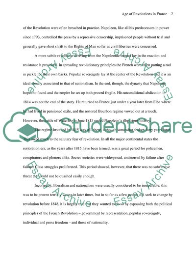 Political change in the age of revolutions in France