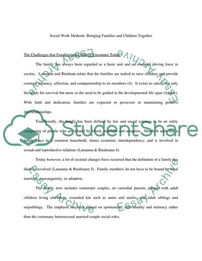 Social work methods work with families