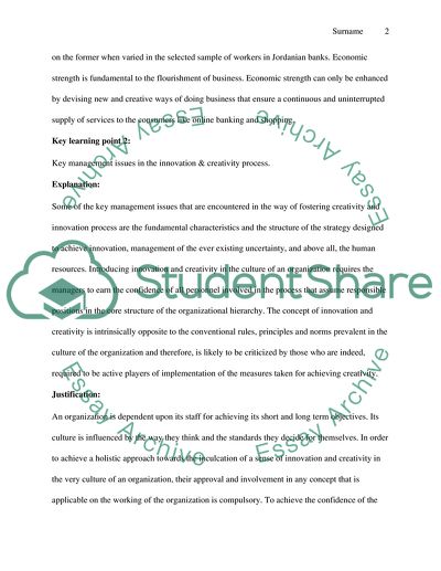 Creativity, Innovation & Sustainability