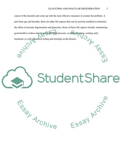 Safety issues wtih glaucoma and macular degeneration