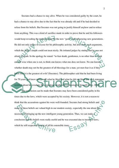 Philosophical Argument of Socrates