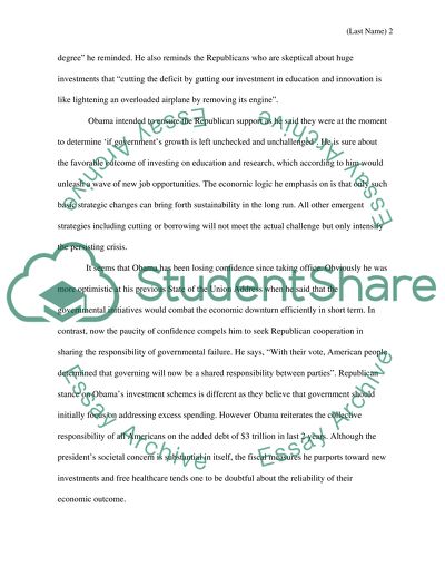 History of economics summary of obamas speech