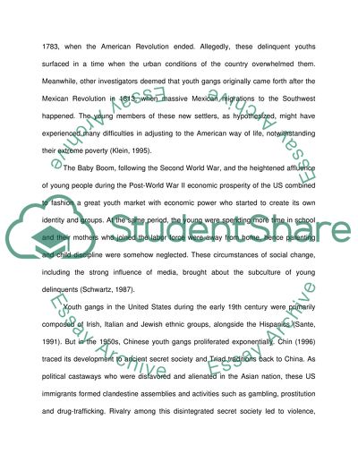 Delinguent Youth Subcultures Gangs