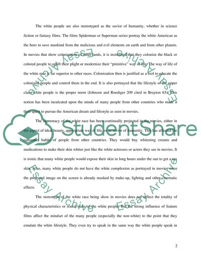 White Supremacy Stereotype in Feature Films