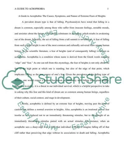 A guide to Acrophobia:the Causes,symptoms,and nature of extreme fears of heights