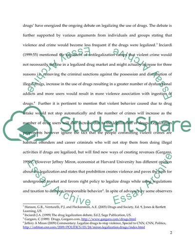 Legalization of drugs essay