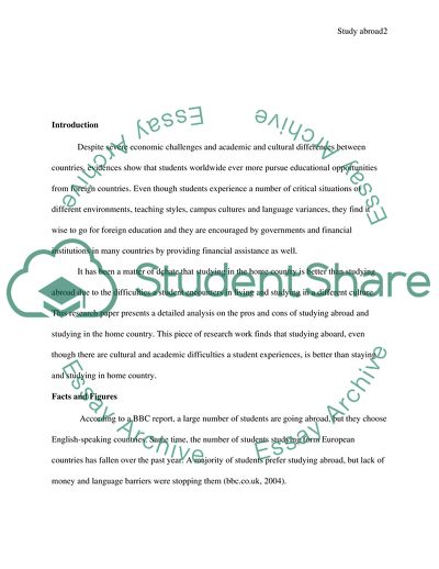 The Pros and Cons of Studying Abroad and Studying in the Home Country