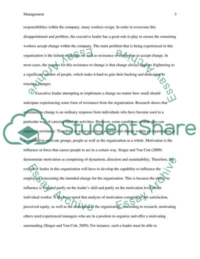 What the Executive Leader Must Do In Implementing Change