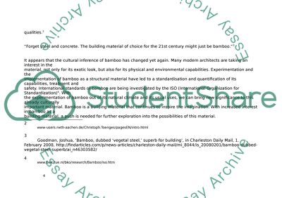 Experiencing Bamboo: Analyzing the Material in an Alternative Way