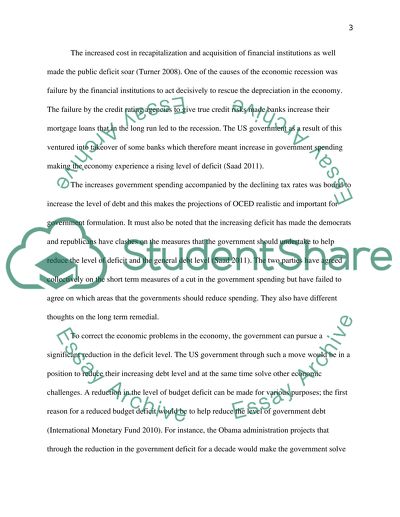 US rising debt level and current economic problems