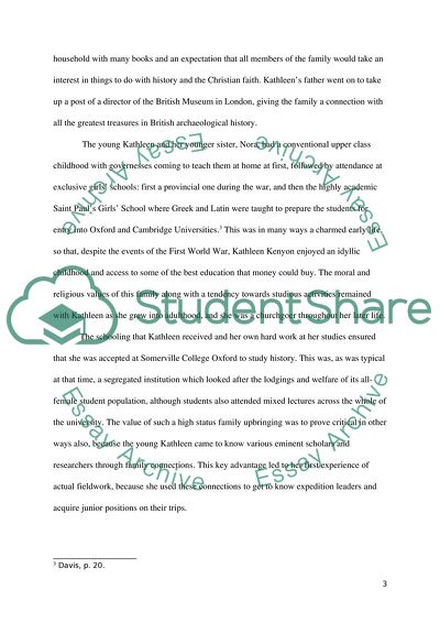 A Biography of Kathleen Kenyon, the Renowned Biblical Archaeologist