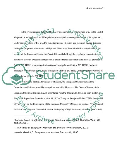 How Peter Griffin Ltd May Challenge the Legality of the European Commissions Actions