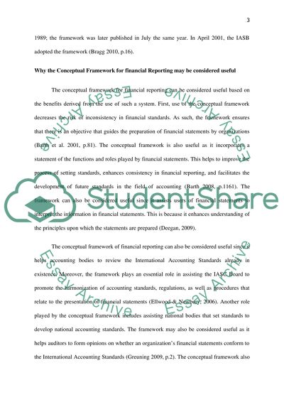 Conceptual framework for financial reporting