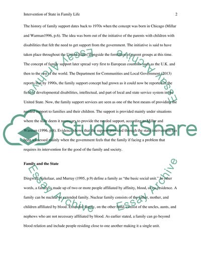 Does the State Have a Responsibility to Intervene in Family Life