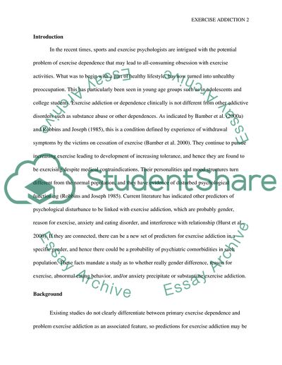 Gender-Specific Tendencies toward Exercise Addiction