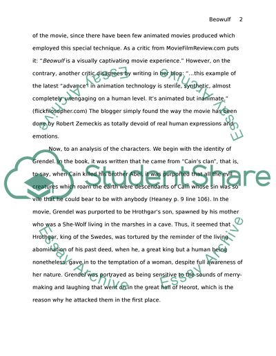 English Literature - the Poem of Beowulf and the Film