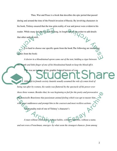 War and Peace by Leo Tolstoy