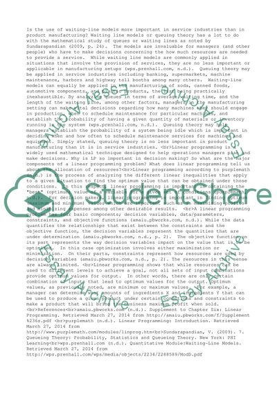 Is the Use Of Waiting-Line Models More Important in Service Industries Than in Product Manufacturing