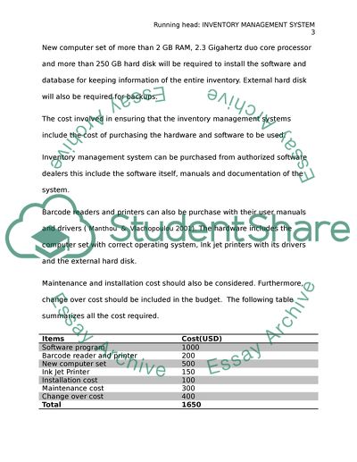 Inventory Management Systems