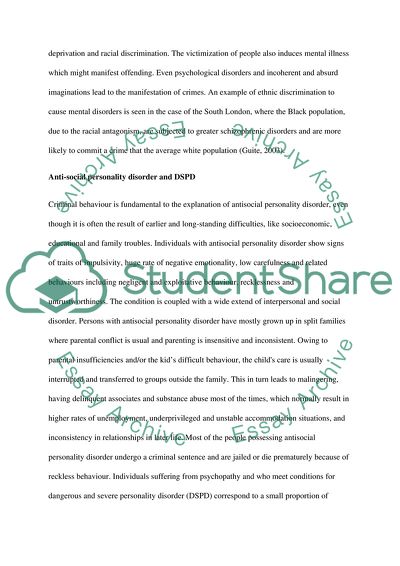 The Care of Mentally Disordered Offenders